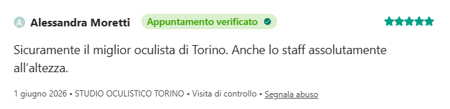 Recensione di un paziente del Dott. Panico